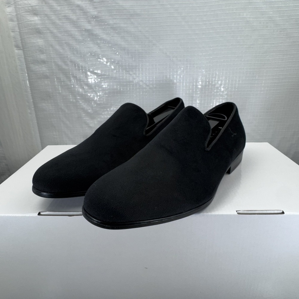 ALFANI Black Padded Zion Round Toe Slip On Loafers Dress Shoes 100120998 8.5M